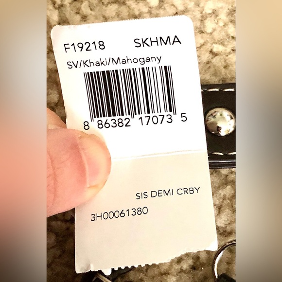 COACH Signature “C” Striped Demi Khaki/ Mahogany Shoulder bag. - Picture 10 of 10